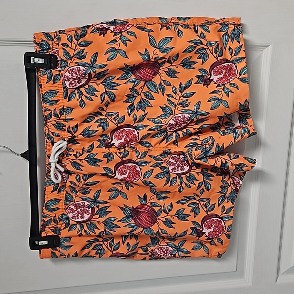 Abercrombie & Fitch Orange Pomegranate Swim Trunks Board Shorts - mens XXL